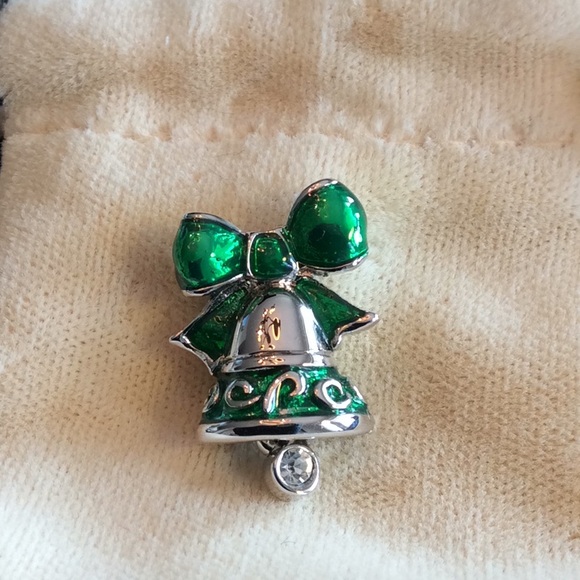 Nordstrom Enamel/Austrian Crystal Bell Brooch - Picture 1 of 5